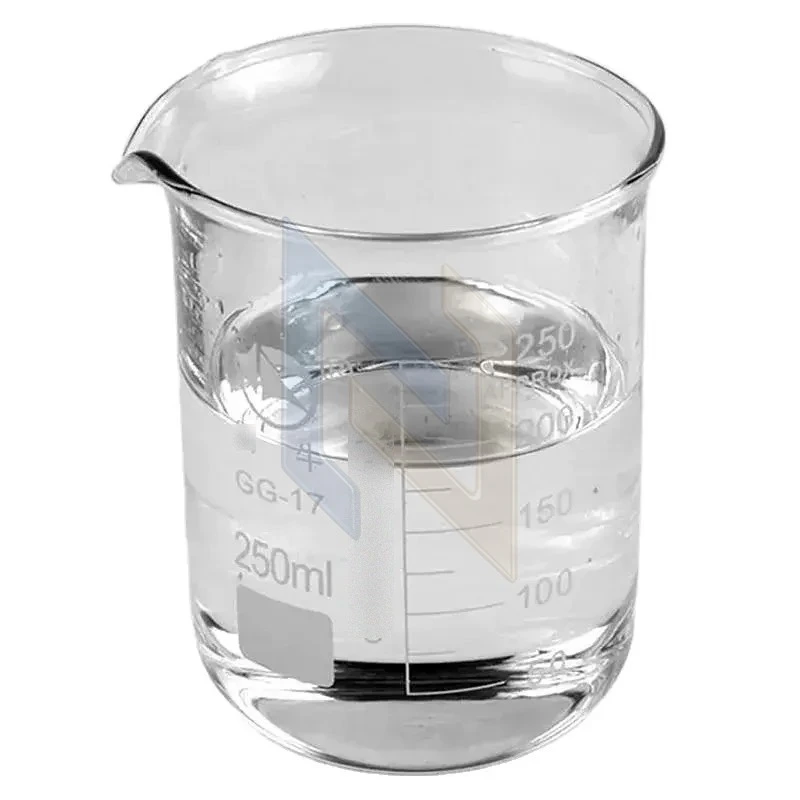 Clear normal paraffin liquid in a laboratory beaker