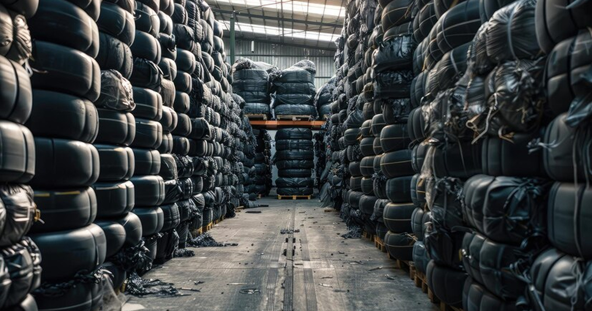 Industrial synthetic rubber bales prepared for shipment
