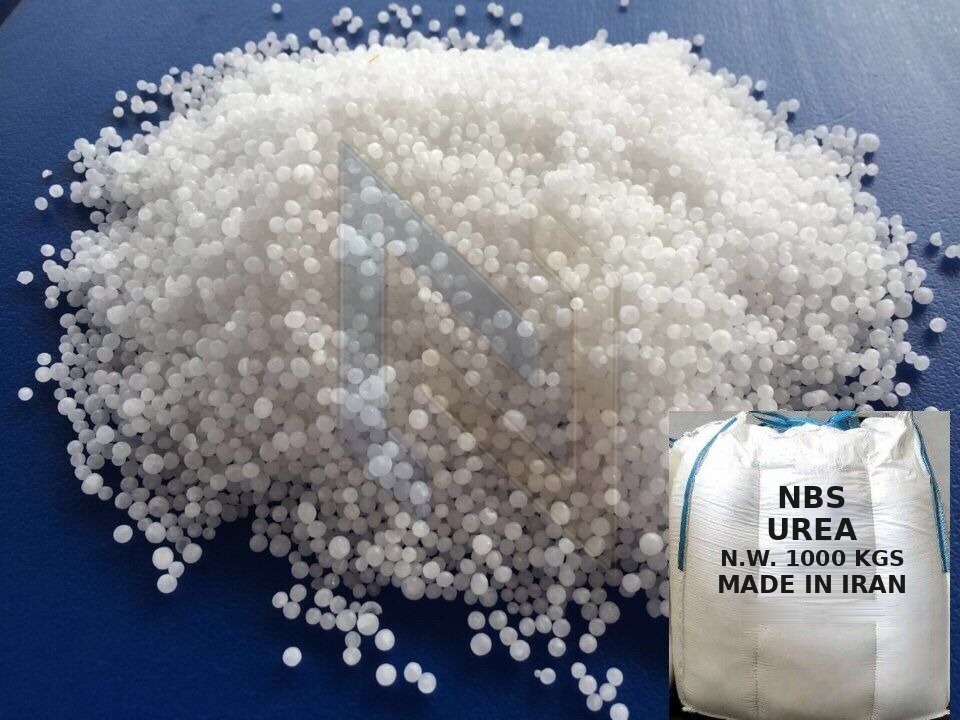 Granular urea fertilizer close-up